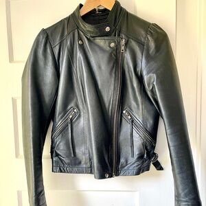 IRO Women's Black Leather Motorcycle Jacket